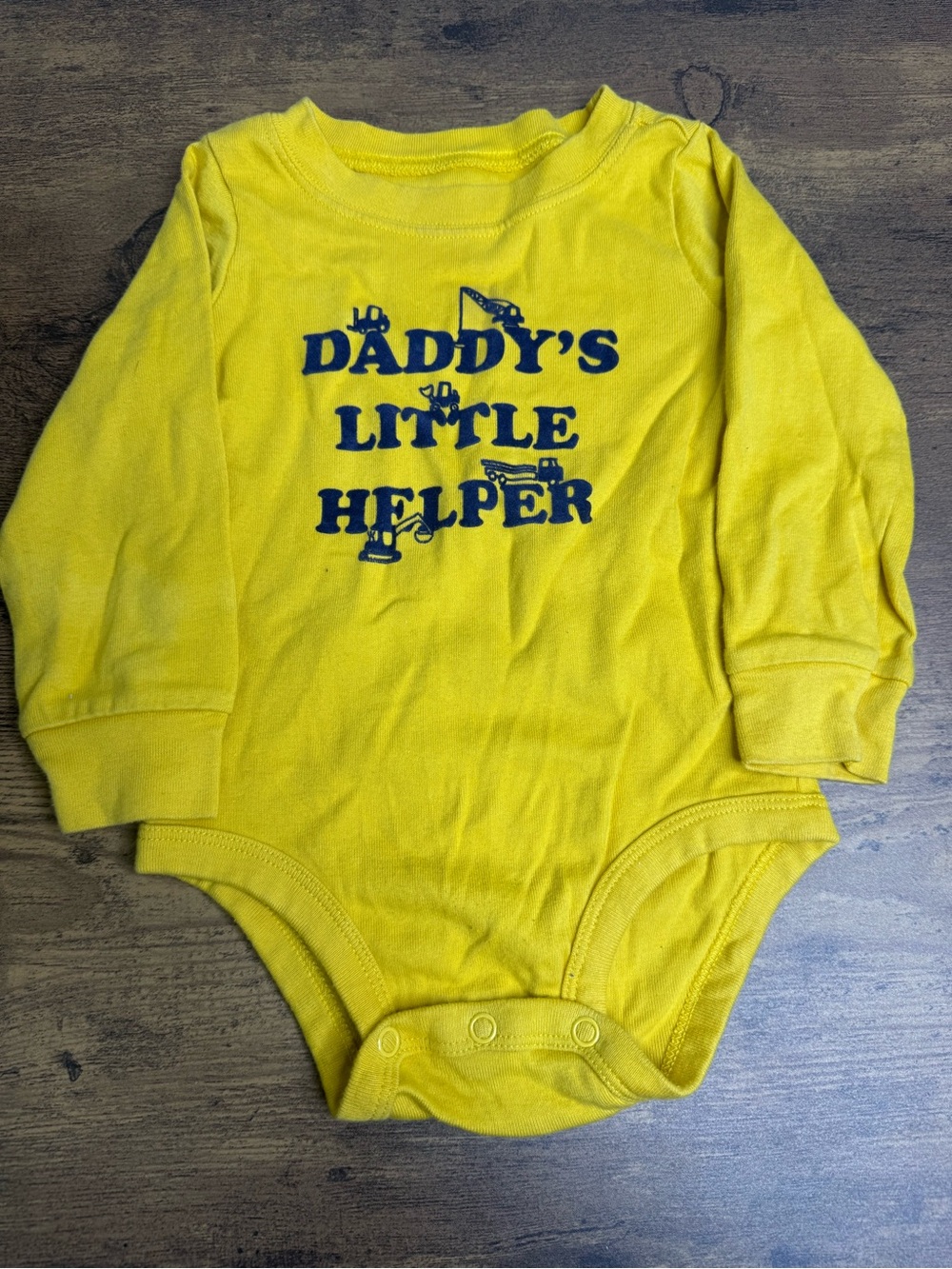 ⭐️5 for $20⭐️ Carter's Daddy's Little Helper Yellow Long-Sleeve Baby Onesie 18M